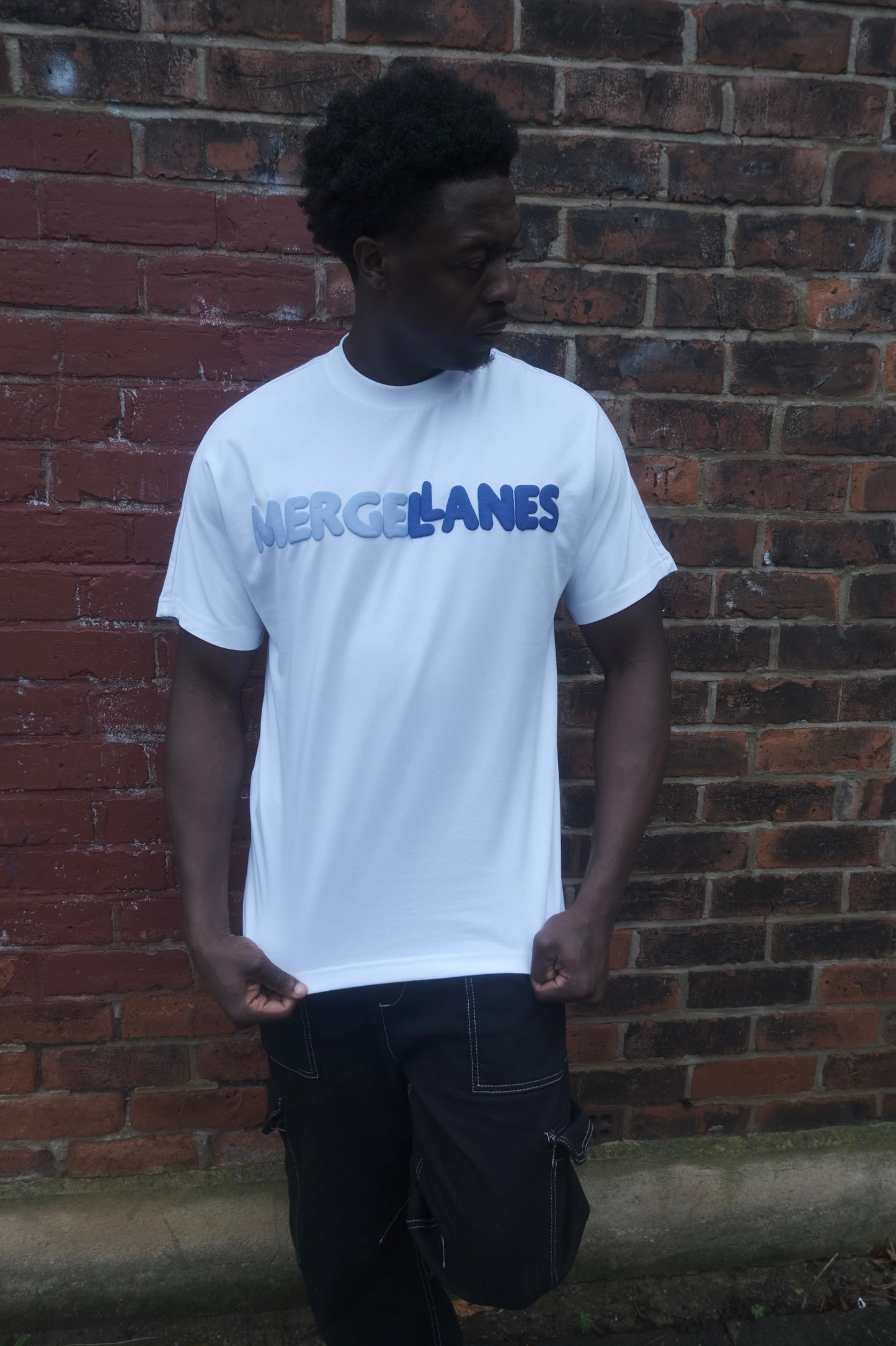 MERGELLANES TEE - BLUE GRAY, DARK BLUE ORIGINAL | WHITE