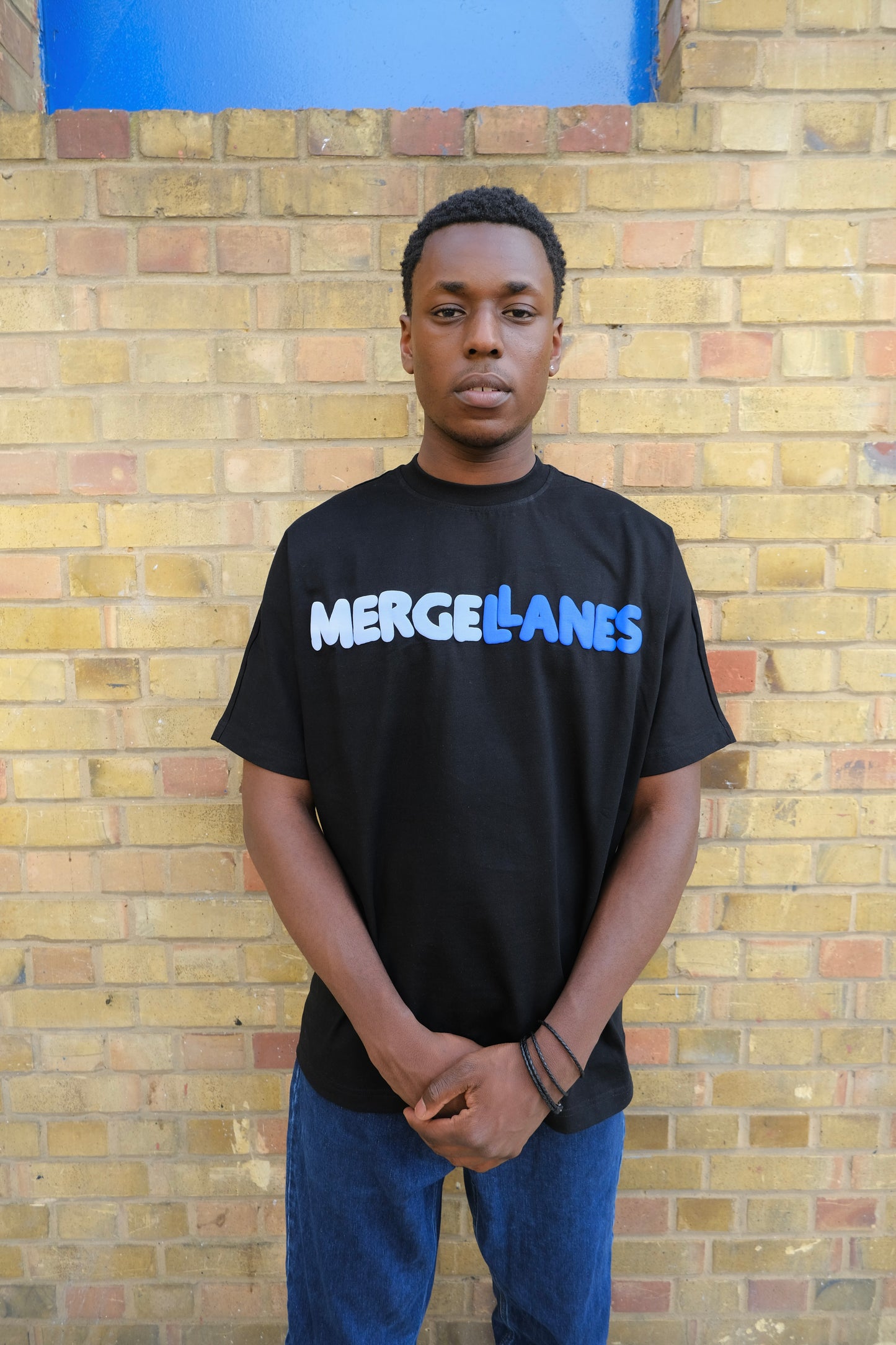 MERGELLANES TEE - BLUE GRAY, DARK BLUE ORIGINAL | BLACK